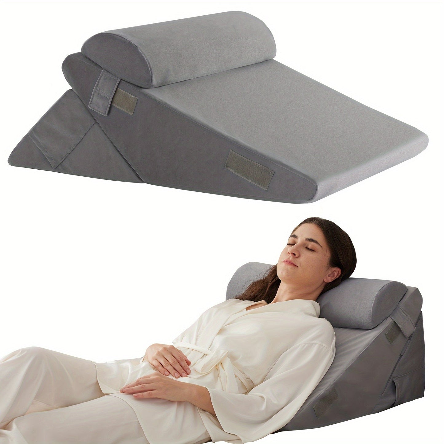 RelaxPlus - Adjustable Bed Wedge Pillow for Comfort, Support & Leg Elevation 9