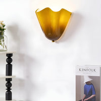 Retro Stained Glass Wall Sconce - Warm LED Light for Vintage Wall Lighting 6