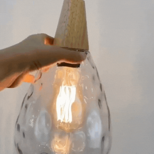 Royelux Vintage Teardrop Pendant Light - Elegant Glass Hanging Fixture for Kitchen 1