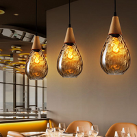 Royelux Vintage Teardrop Pendant Light - Elegant Glass Hanging Fixture for Kitchen 10