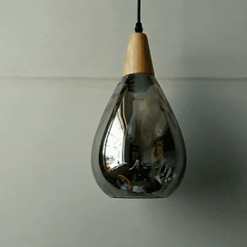 Royelux Vintage Teardrop Pendant Light - Elegant Glass Hanging Fixture for Kitchen 3