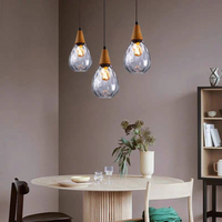 Royelux Vintage Teardrop Pendant Light - Elegant Glass Hanging Fixture for Kitchen 4