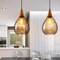 Royelux Vintage Teardrop Pendant Light - Elegant Glass Hanging Fixture for Kitchen 5