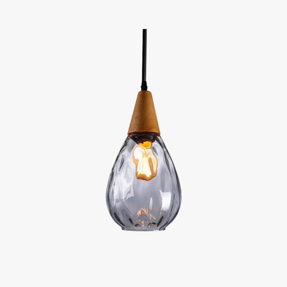 Royelux Vintage Teardrop Pendant Light - Elegant Glass Hanging Fixture for Kitchen 8