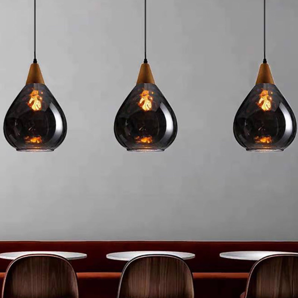 Royelux Vintage Teardrop Pendant Light - Elegant Glass Hanging Fixture for Kitchen 9