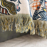 Rustic Artistic Flora Blanket - 100% Cotton Reversible Floral Throw 3