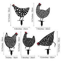 Rustic Metal Chicken Garden Statue - Weatherproof Outdoor Decor for Gardens 3