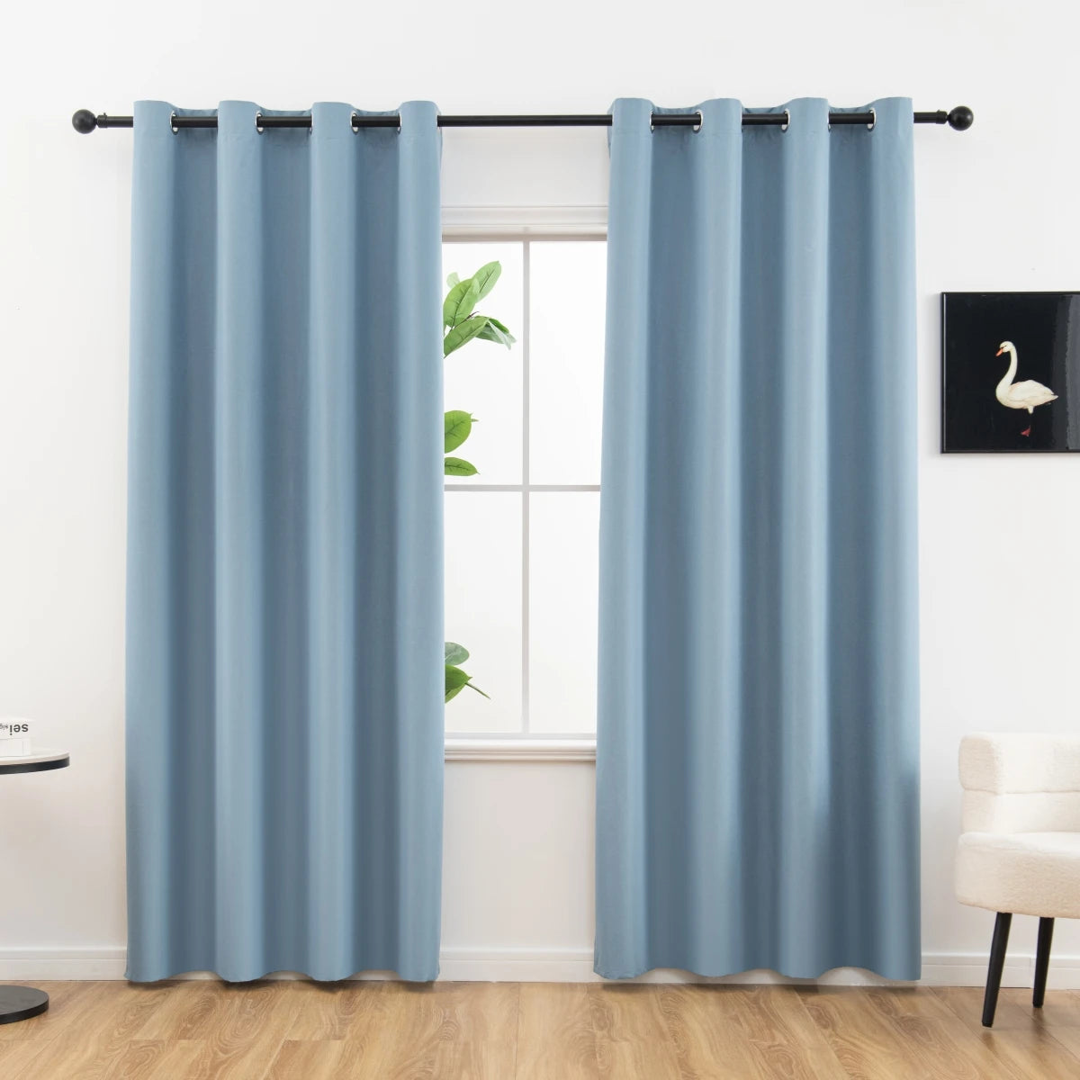 LUXEDRAPE - Modern 100% Blackout Curtains with Coated Lining for Bedroom & Living Room