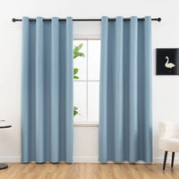 LUXEDRAPE - Modern 100% Blackout Curtains with Coated Lining for Bedroom & Living Room
