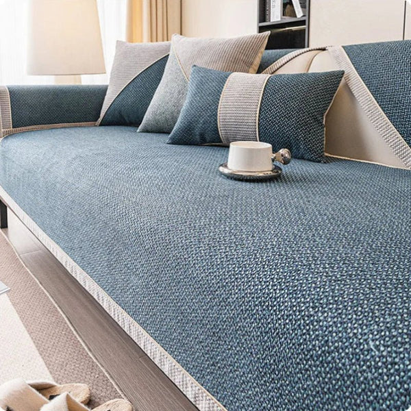 NATURWEFT – Cotton Linen Sofa Throw for Furniture Protection and Everyday Comfort