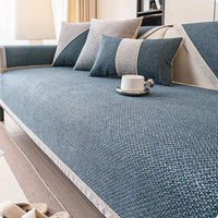 NATURWEFT – Cotton Linen Sofa Throw for Furniture Protection and Everyday Comfort
