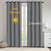LUXEDRAPE - Modern 100% Blackout Curtains with Coated Lining for Bedroom & Living Room