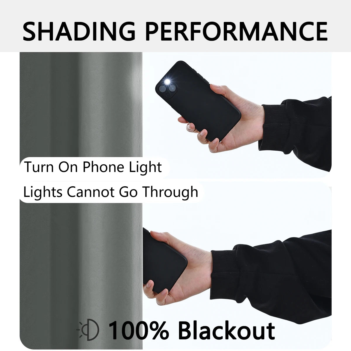 LUXEDRAPE - Modern 100% Blackout Curtains with Coated Lining for Bedroom & Living Room
