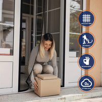 BREEZEAURA - Mosquito-resistant Door Curtain Hands-free 100x210 cm Living Room Bedroom