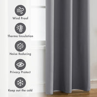 LUXEDRAPE - Modern 100% Blackout Curtains with Coated Lining for Bedroom & Living Room