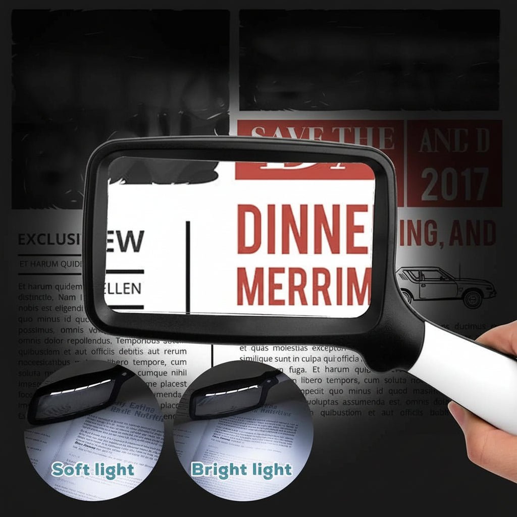 SICHTPLUS - 3x LED Hand Magnifier for Clear Vision and Detail Tasks 3