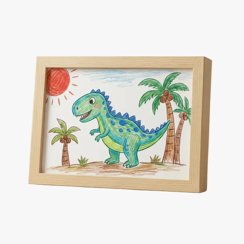 SKETCHBOX – Display frame in wood look with built-in storage space