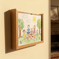 SKETCHBOX – Display frame in wood look with built-in storage space 4