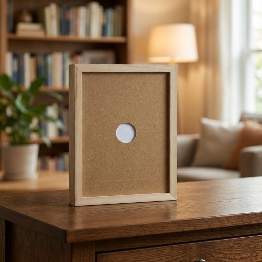 SKETCHBOX – Display frame in wood look with built-in storage space 6