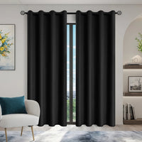 LUXEDRAPE - Modern 100% Blackout Curtains with Coated Lining for Bedroom & Living Room