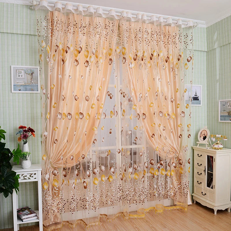 NUVANZA - Lightweight Sheer Tulle Drapes for Children's Bedroom and Contemporary Living Spaces