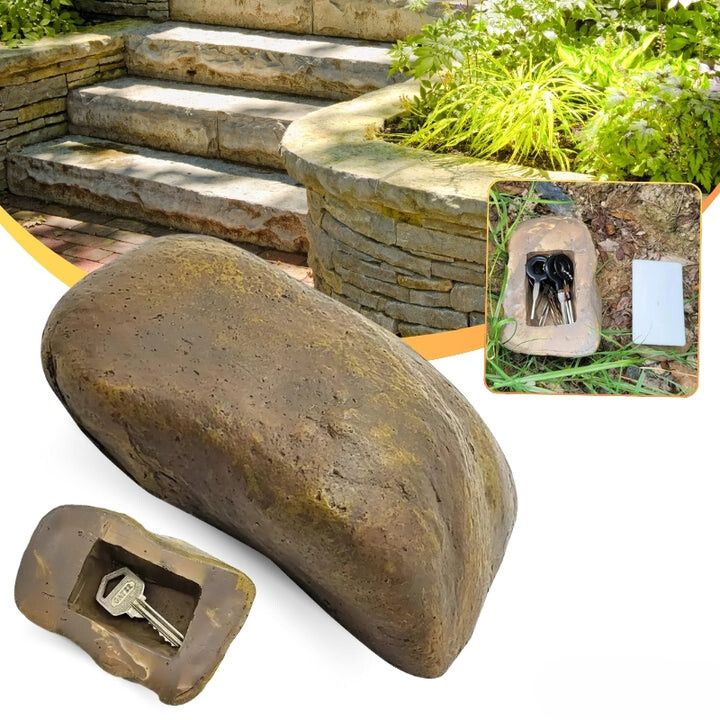 SafeRock - Weatherproof Hidden Storage Stone for Keys, Cash & Valuables 0