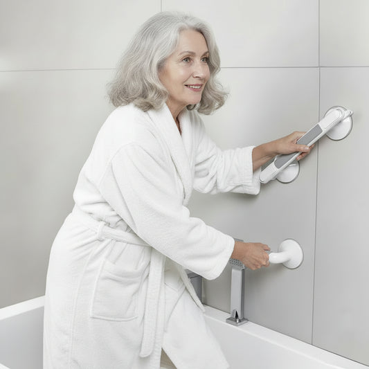 SafetyFirst - Tool-Free Grab Bar for Shower - Anti-Slip Grip for Bathroom Safety 1