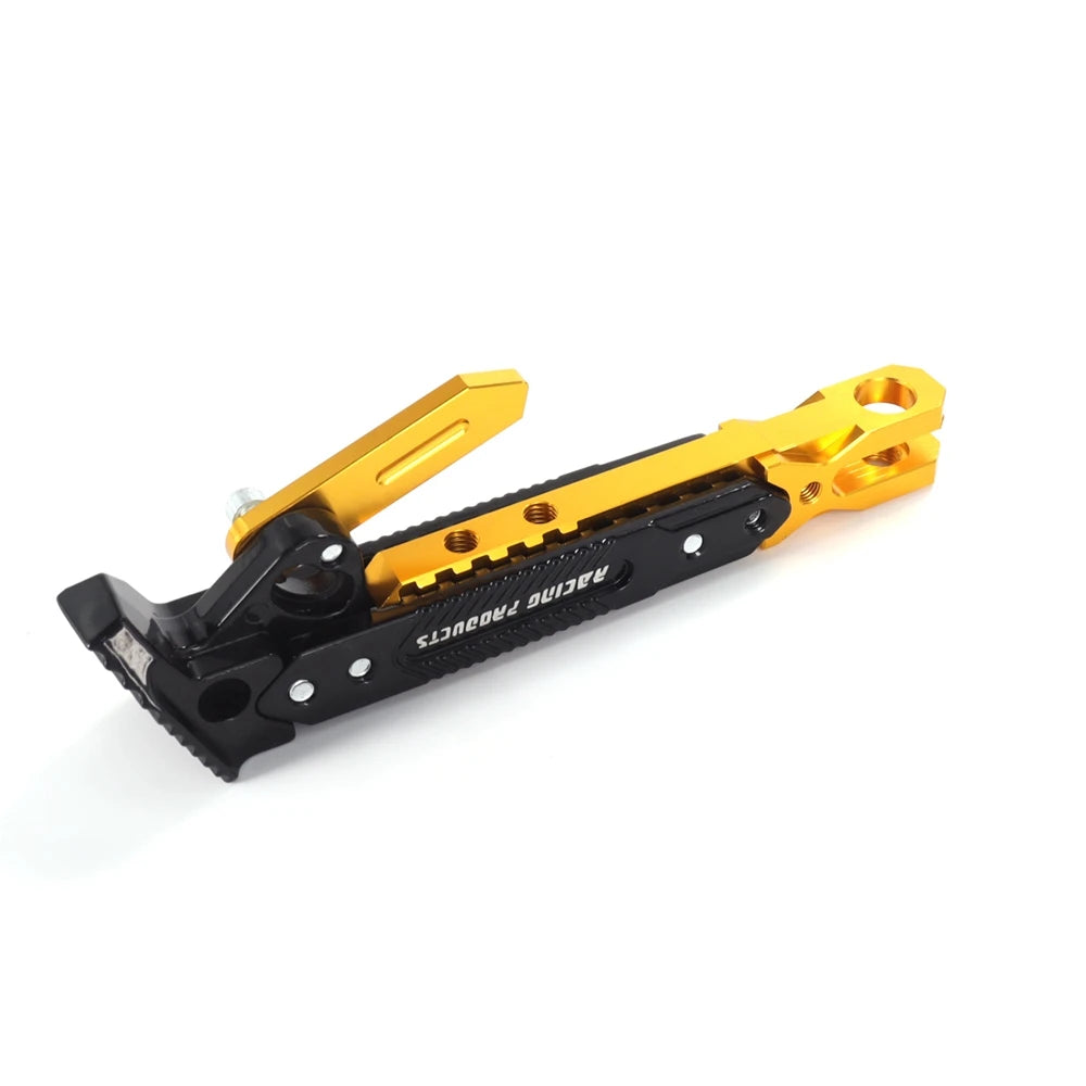 RIDERPRO - Heavy Duty Metal Motorcycle Kickstand Bracket Stable Side Parking Stand Frame