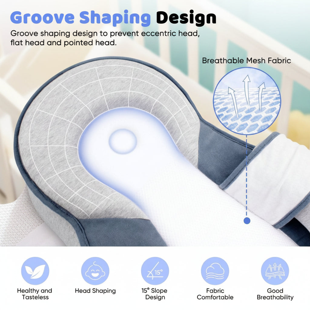 NURSENEST – Baby Pillow – Gentle Positioning for Everyday Comfort