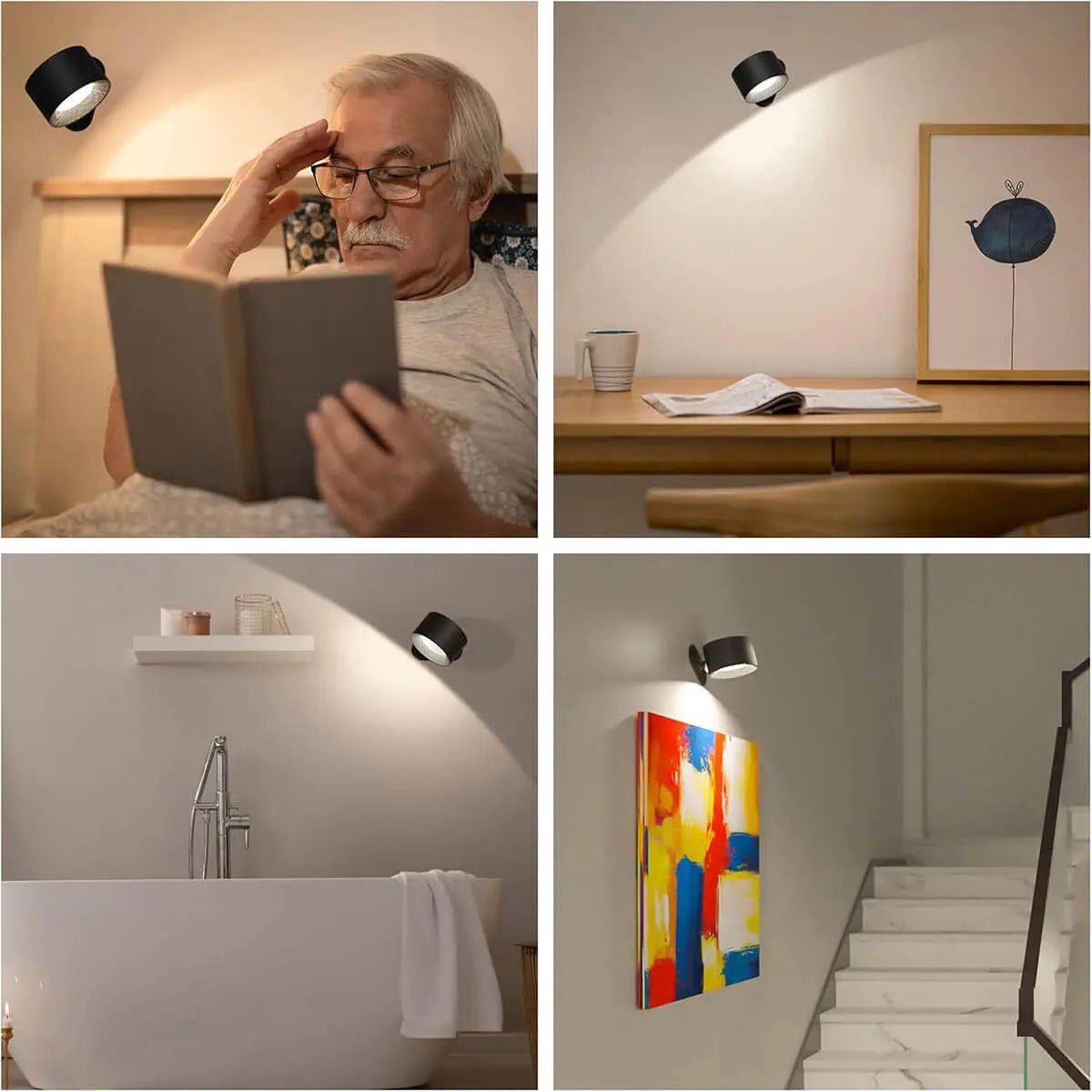 ScandiGlow Wireless Wall Light - Remote Control LED Sconce for Modern Interiors 7
