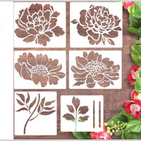 ARTIBLOOM – 10-teiliges Blumen-Schablonenset für kreative DIY-Projekte