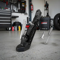 RIDERPRO - Heavy Duty Metal Motorcycle Kickstand Bracket Stable Side Parking Stand Frame