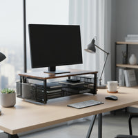 ORGANIWISE - Multifunctional Desktop Storage Rack & Monitor Riser