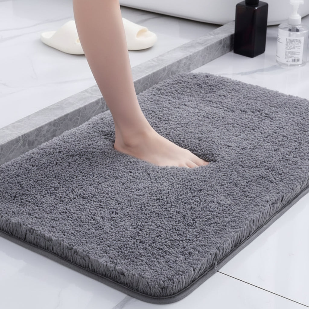 AQUAFLOOR - Non-Slip Microfiber Bath Rug Ultra-Soft Touch