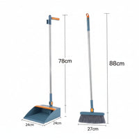 CLEANSWEEP PRO – Obracany zestaw miotły i szufelki z długim uchwytem i wbudowanym grzebieniem