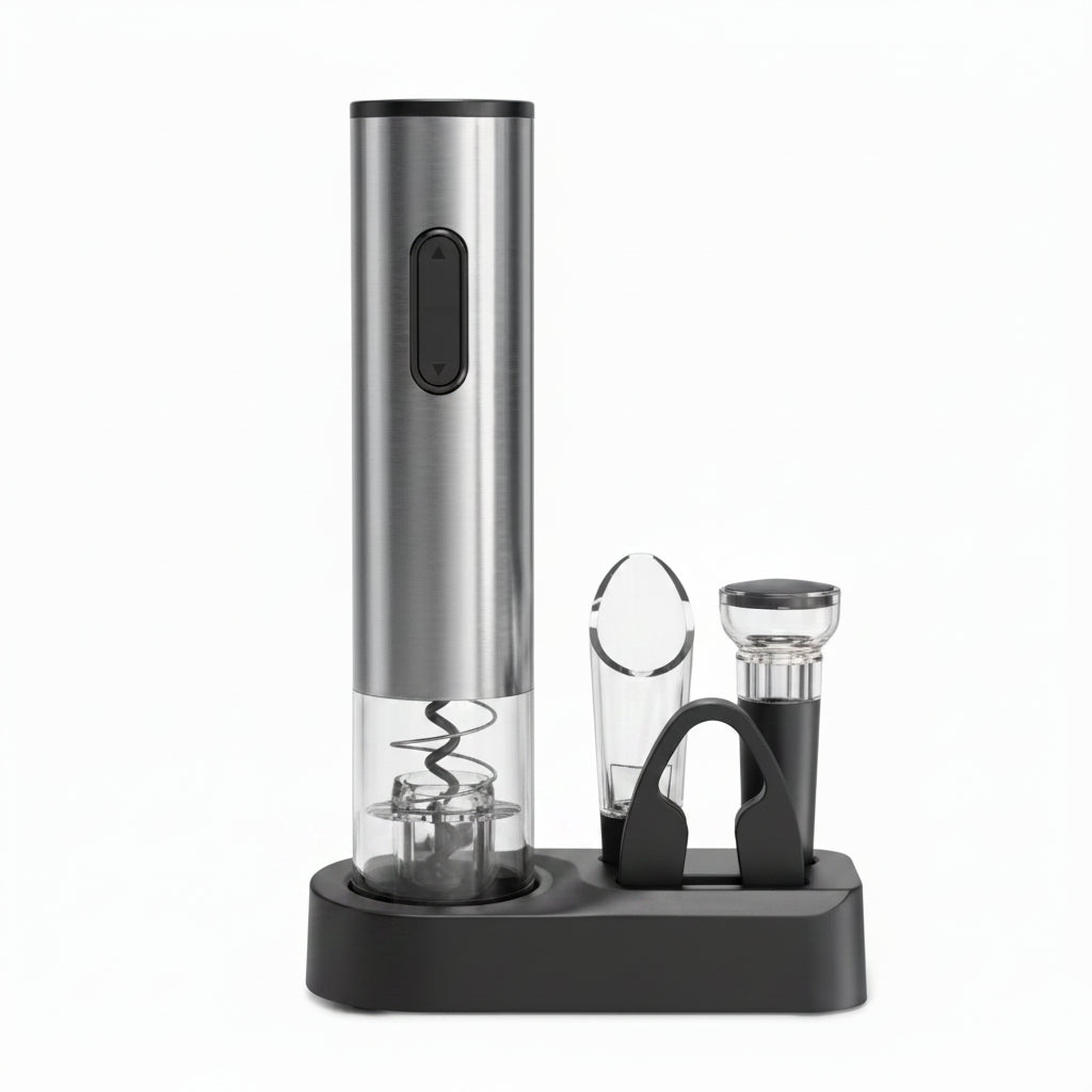 CELLARPRO - All-in-One Electric Wine Opener with Vacuum Stopper & Foil Cutter