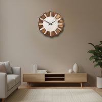 WOODORA ROUND – Dekorative geräuschlose Holzwanduhr