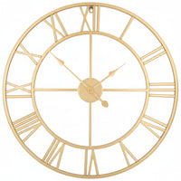 SERENETIME - Vintage Round Silent Wall Clock Metal Frame for Bedroom