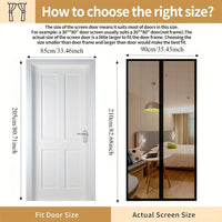 BREEZEAURA - Mosquito-resistant Door Curtain Hands-free 100x210 cm Living Room Bedroom