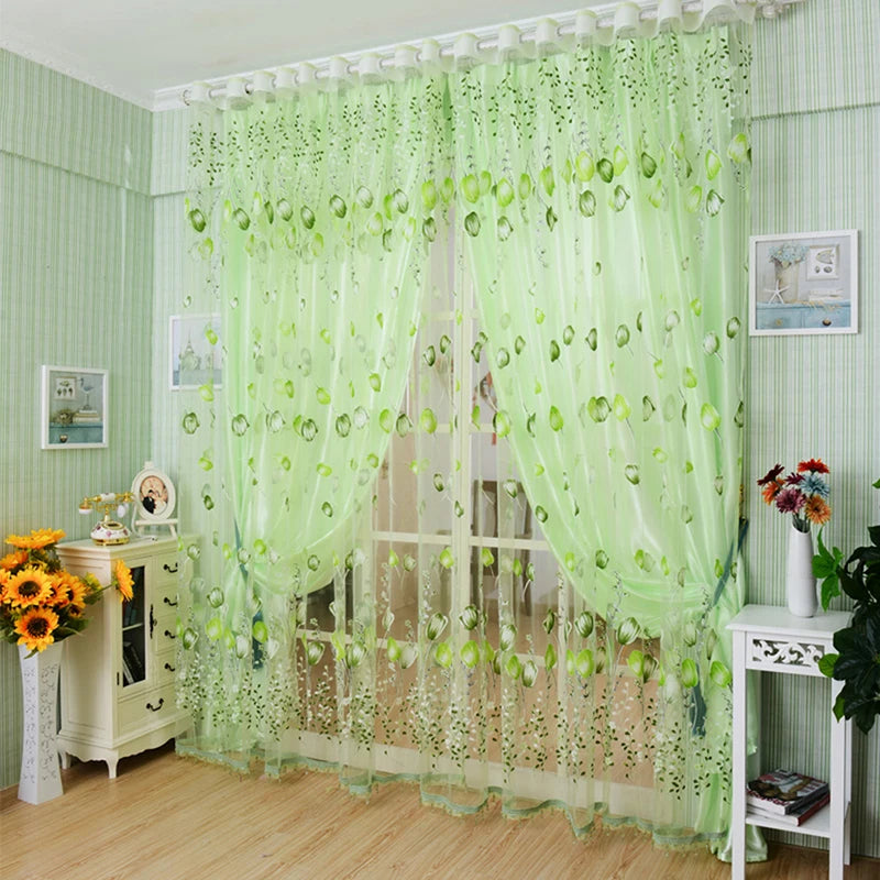 NUVANZA - Lightweight Sheer Tulle Drapes for Children's Bedroom and Contemporary Living Spaces
