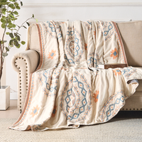 Serene Mandala - 100% Cotton Boho Throw Blanket for Stylish Comfort 6