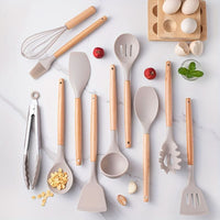 Silicone Utensil Set - 12-Piece Heat-Resistant Kitchen Cooking Tools 2
