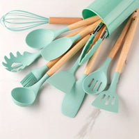 Silicone Utensil Set - 12-Piece Heat-Resistant Kitchen Cooking Tools 8