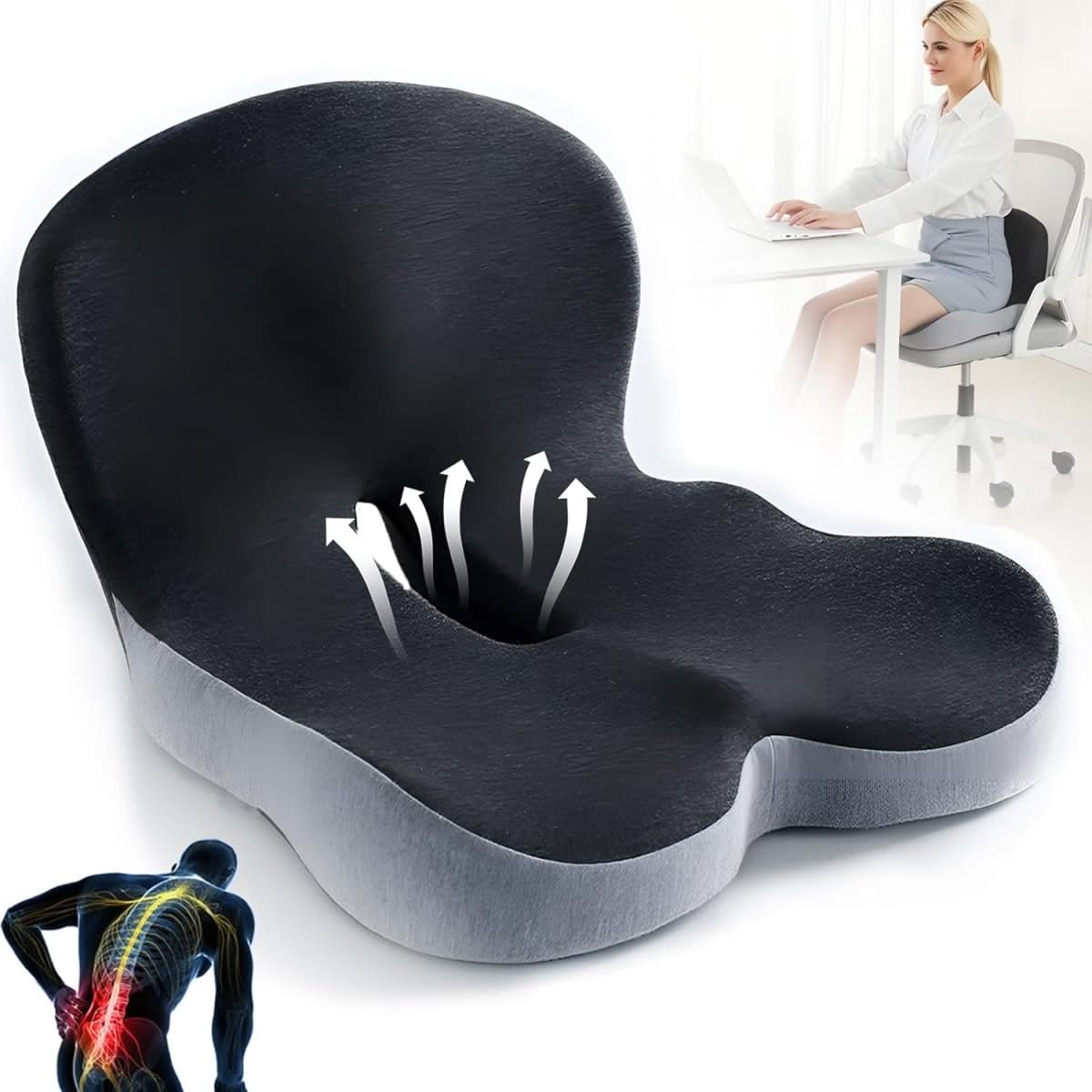 MEMORYNEST – Ergonomic Cushion for Comfortable and Relaxed Sitting