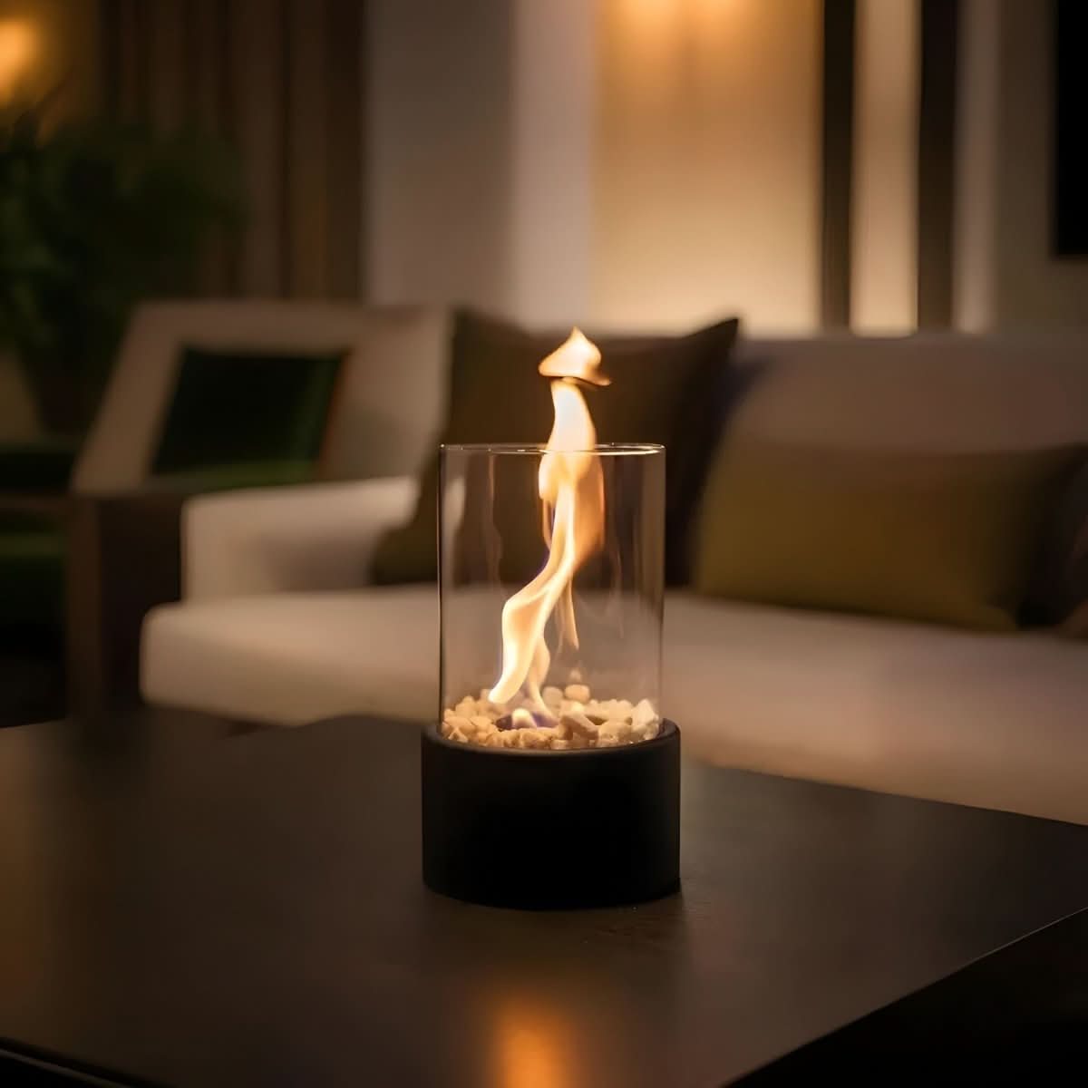 SleekFlame Portable Table Fireplace - Smoke-Free Table Top Fire Pit for Indoor & Outdoor Use 2
