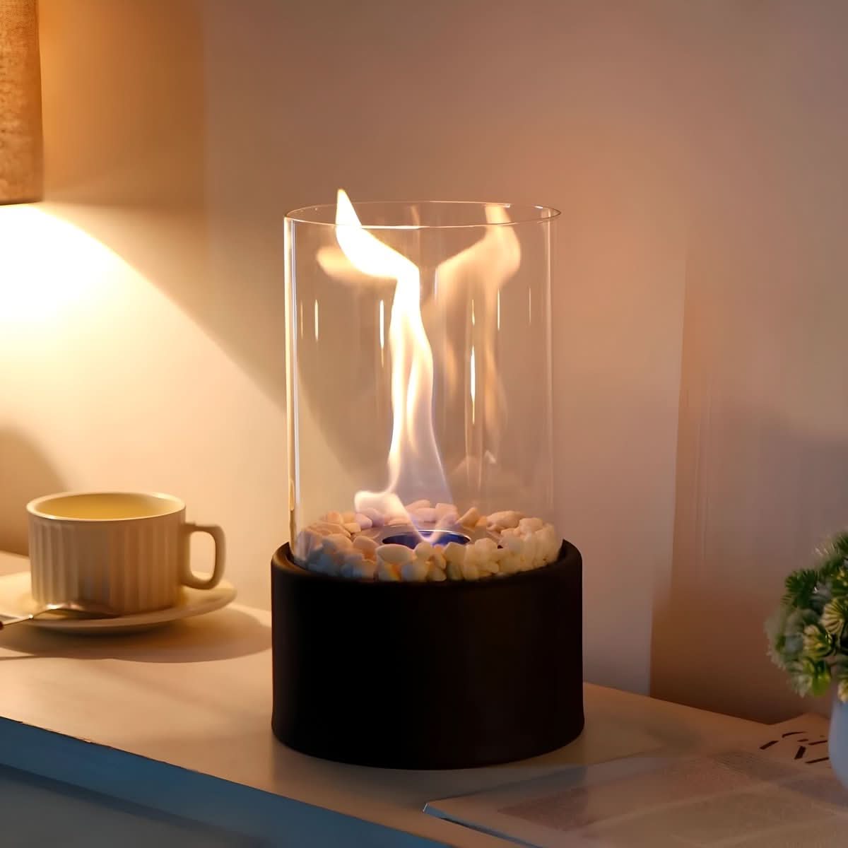 SleekFlame Portable Table Fireplace - Smoke-Free Table Top Fire Pit for Indoor & Outdoor Use 3