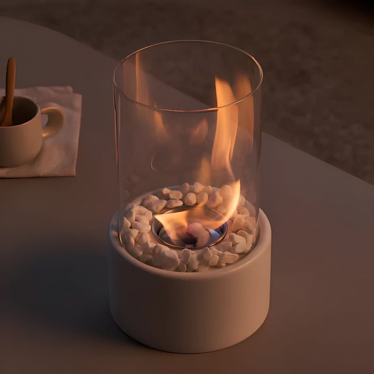 SleekFlame Portable Table Fireplace - Smoke-Free Table Top Fire Pit for Indoor & Outdoor Use 4
