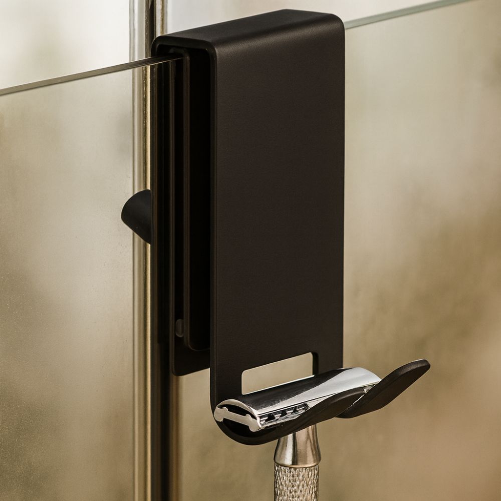 Sleek Stainless Shower Hooks for Frameless Glass Doors - Space-Saving Design 2