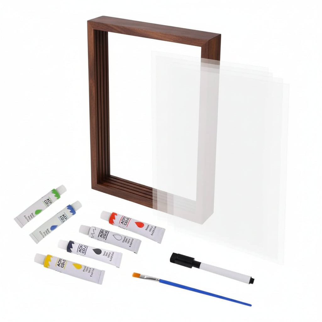 Small Traces - Wooden Baby Memory Frame with Soft Non-Toxic Clay for Handprints & Footprints 5