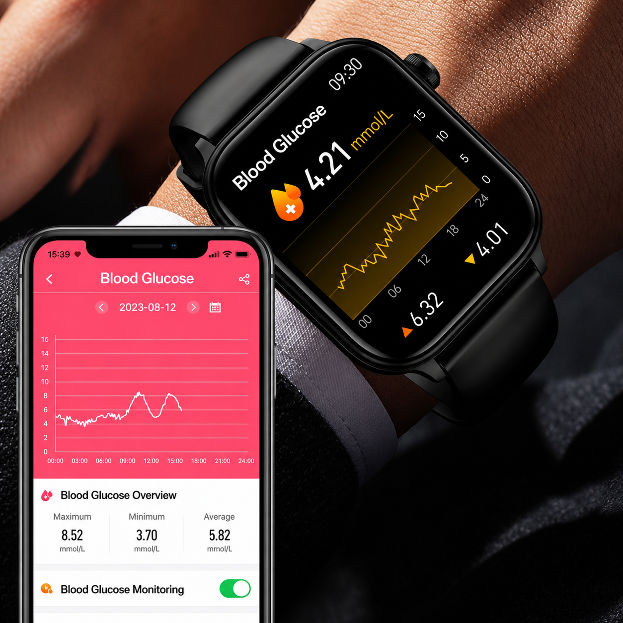 LIFELINK – Intelligente Fitnessuhr mit Sauerstoffüberwachung und Bluetooth-Verbindung